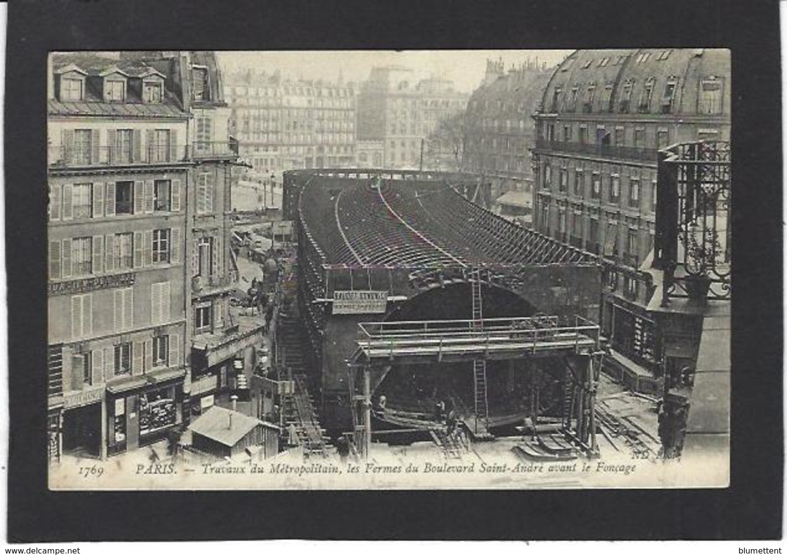 CPA Paris 75 Métro Métropolitain Circulé Construction - Pariser Métro, Bahnhöfe