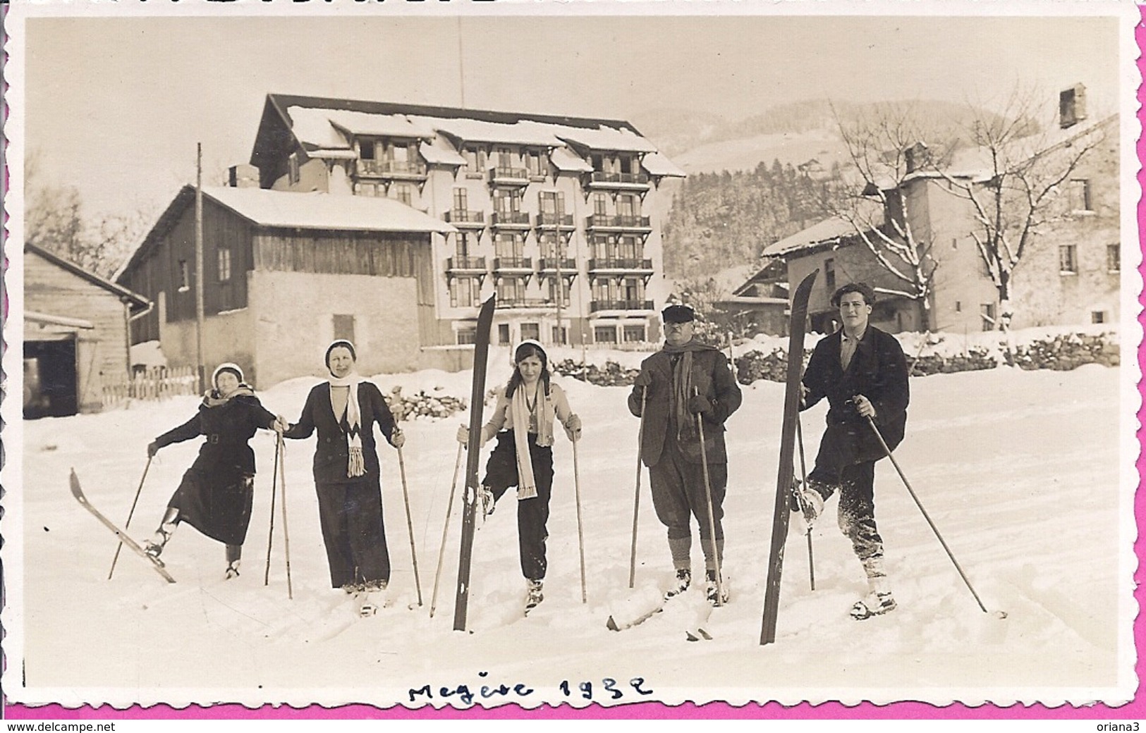 -- 74 -- MEGEVE  --  ANIMATION -- CARTE PHOTO  SKIEURS -- - Megève