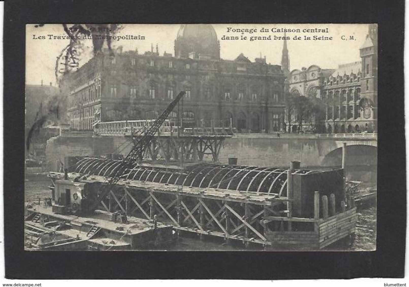 CPA Paris 75 Métro Métropolitain Circulé Construction - Metropolitana, Stazioni