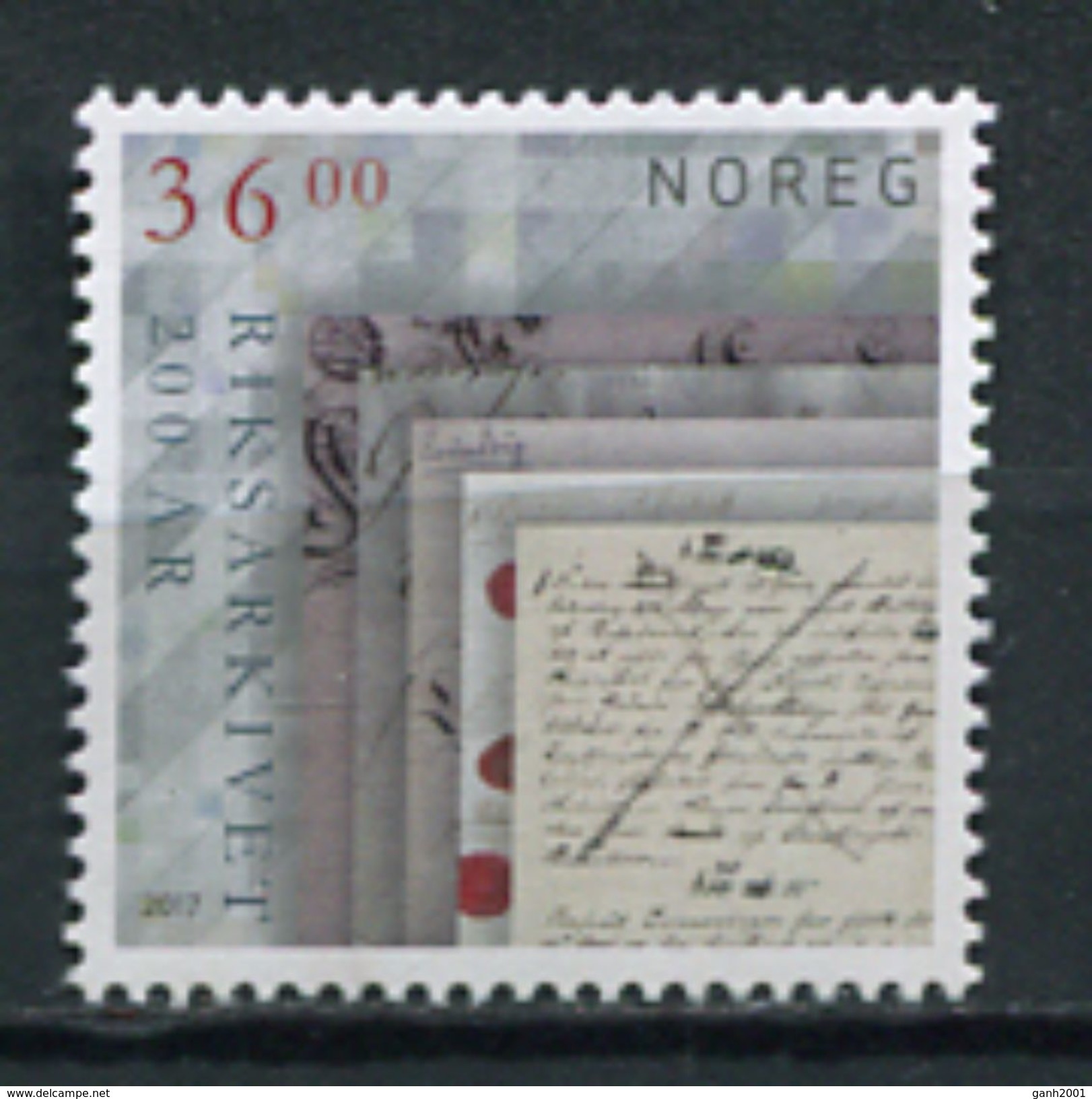 Norway 2017 Noruega / National Archives MNH Archivo Nacional / Cu4804  40-12 - Ungebraucht