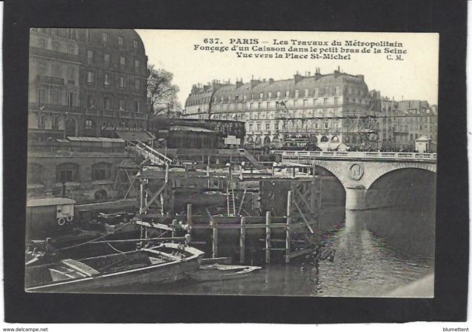 CPA Paris 75 Métro Métropolitain Non Circulé Construction - Metro, Stations