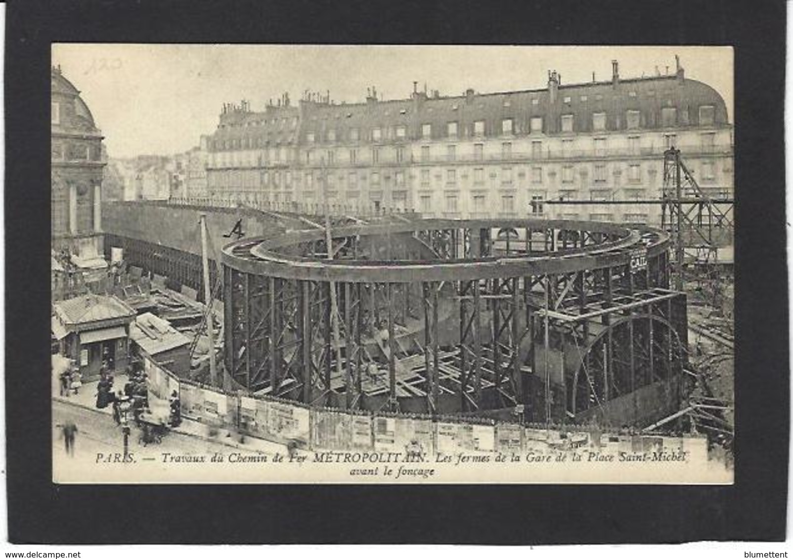 CPA Paris 75 Métro Métropolitain écrite Construction - Stations, Underground