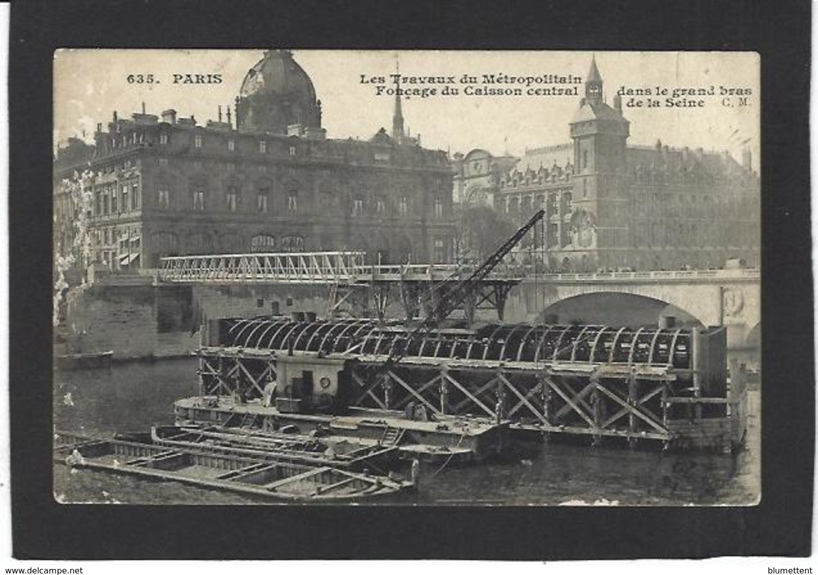 CPA Paris 75 Métro Métropolitain écrite Construction - Metro, Stations