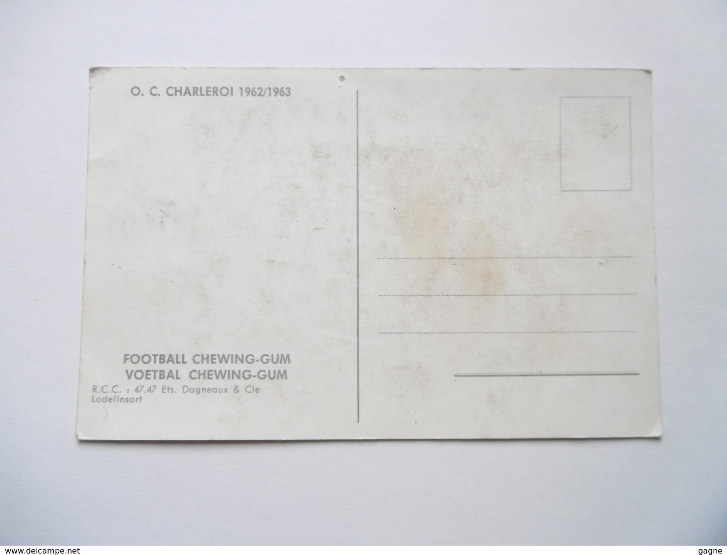 19D - Carte Postale Chromo Ets Dagneaux Lodelinsart Football O C Charleroi 1963 - Other & Unclassified