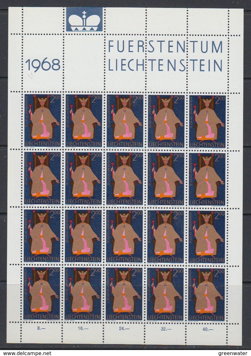 Liechtenstein 1968 St. Luzius 1v Sheetlet ** Mnh (F7896) - Ongebruikt