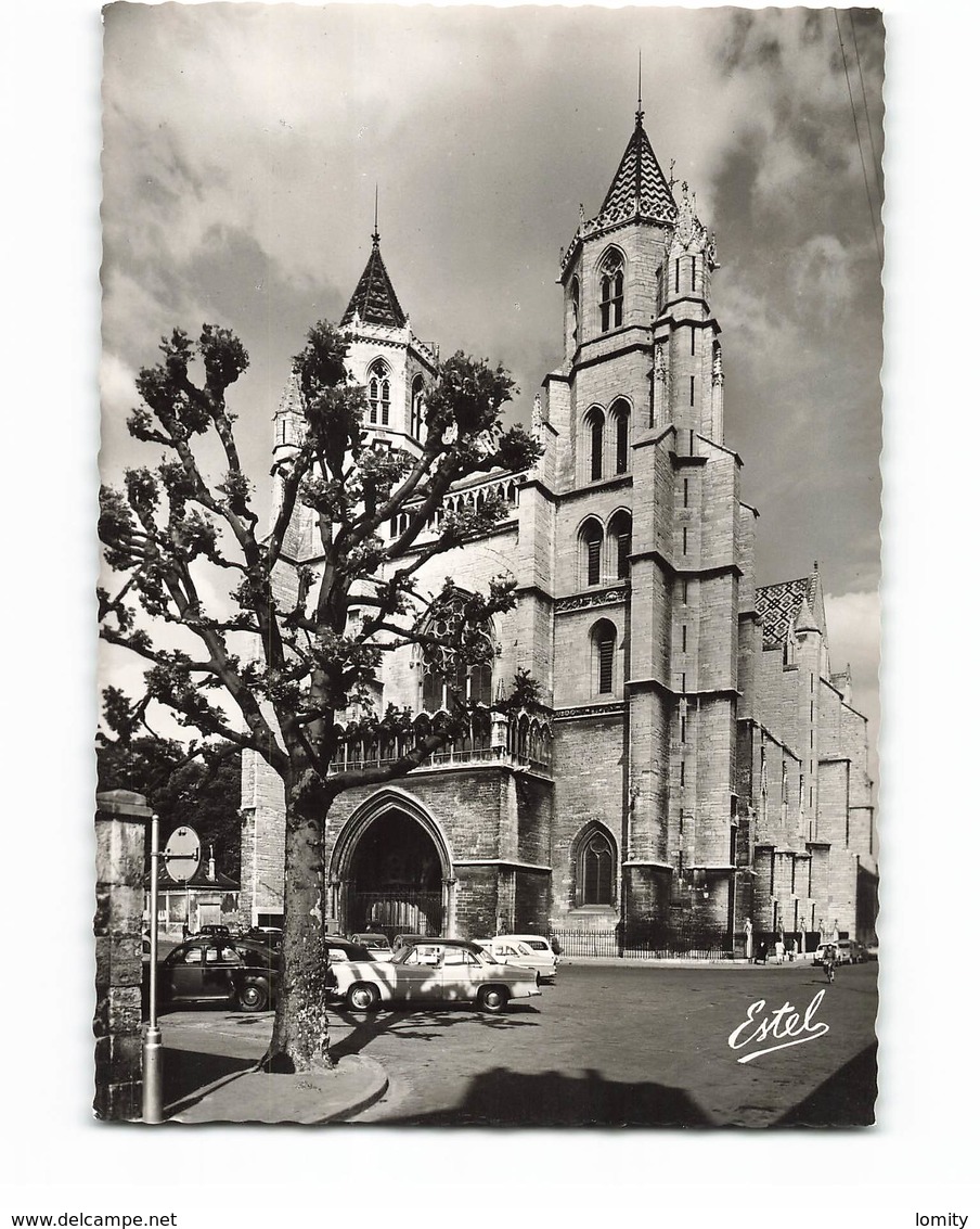 21 Dijon Cathedrale Saint Benigne Vieille Voiture Auto CPSM GF Edit Estel N°6601 Photo - Dijon