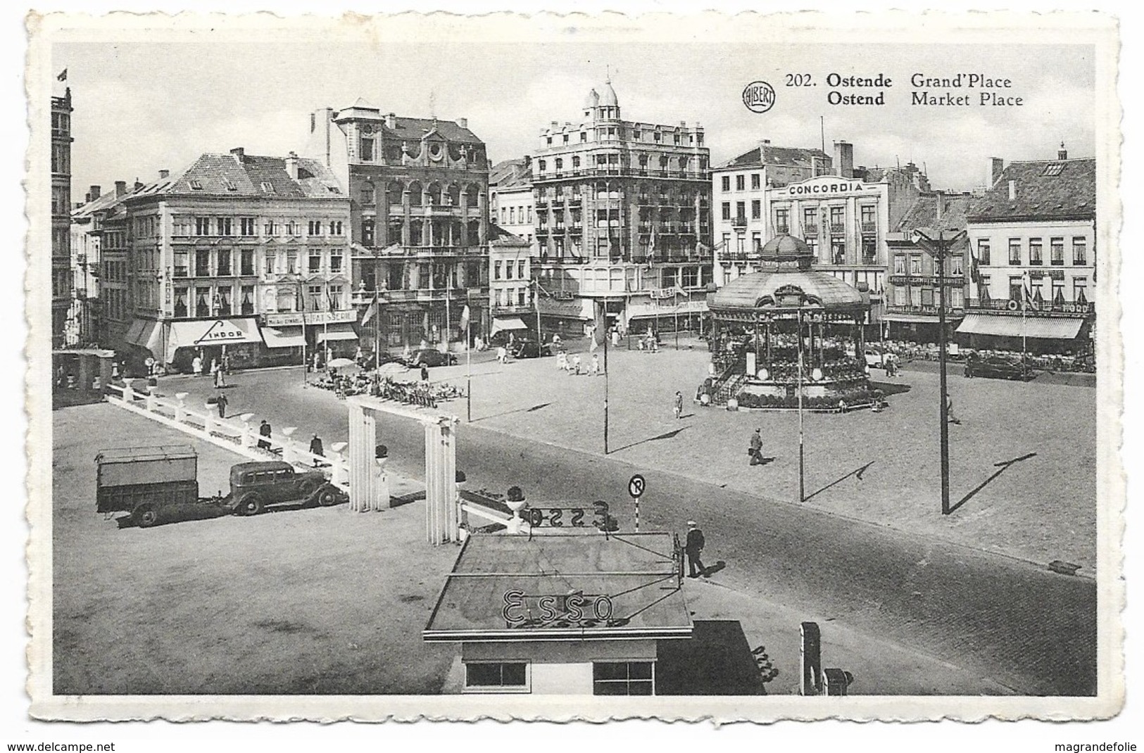 CPA PK  OSTENDE  GRAND'PLACE  KIOSQUE  CARTE ANIMEE - Andere & Zonder Classificatie