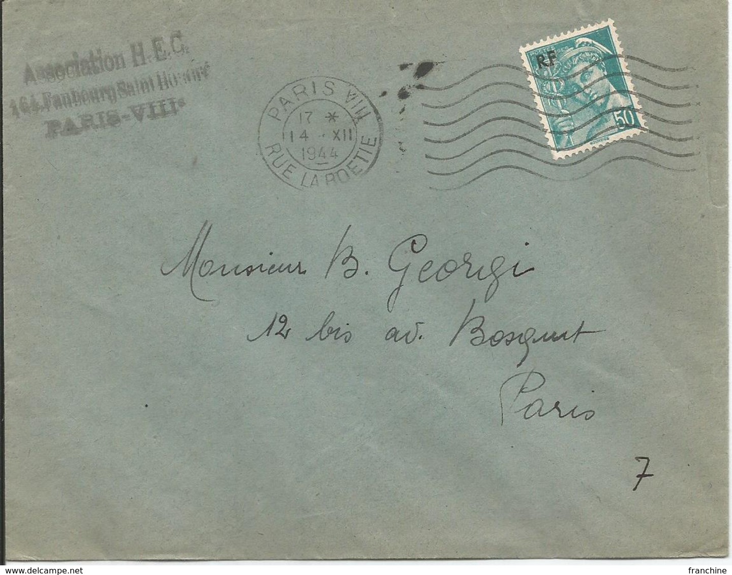 1944 - N° 660 Seul Sur Lettre - Lettres & Documents