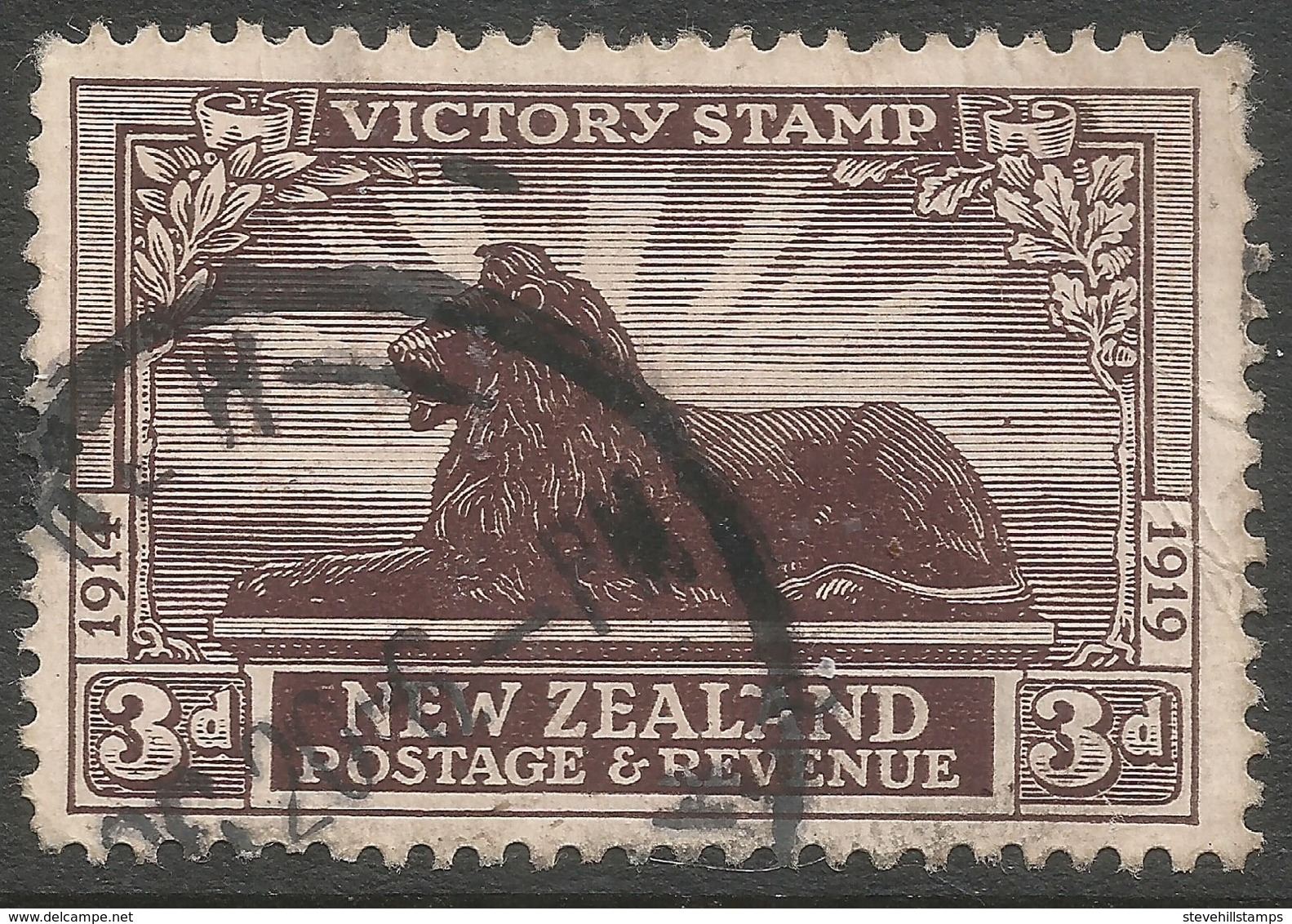 New Zealand. 1920 Victory. 3d Used. SG 456 - Gebruikt
