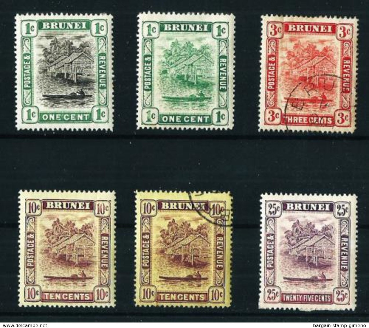 Brunei (Británico) 6 Sellos Año (1907-1920) Nuevo Y Usado - Brunei (...-1984)