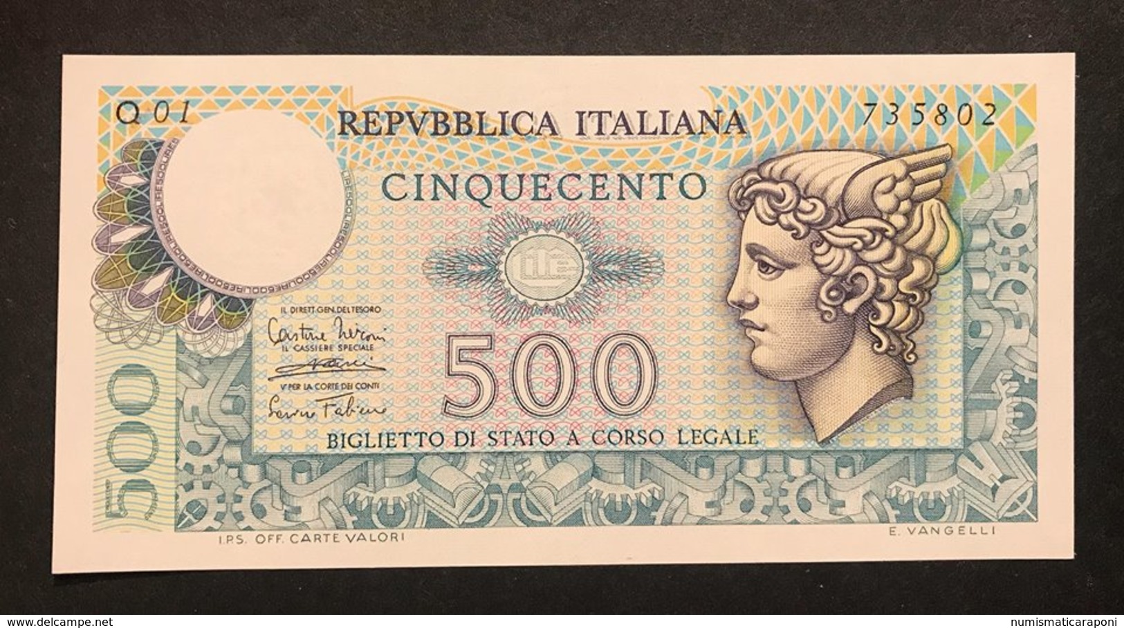 500 LIRE MERCURIO 14 02 1974 FDS  LOTTO 2654 - 500 Lire