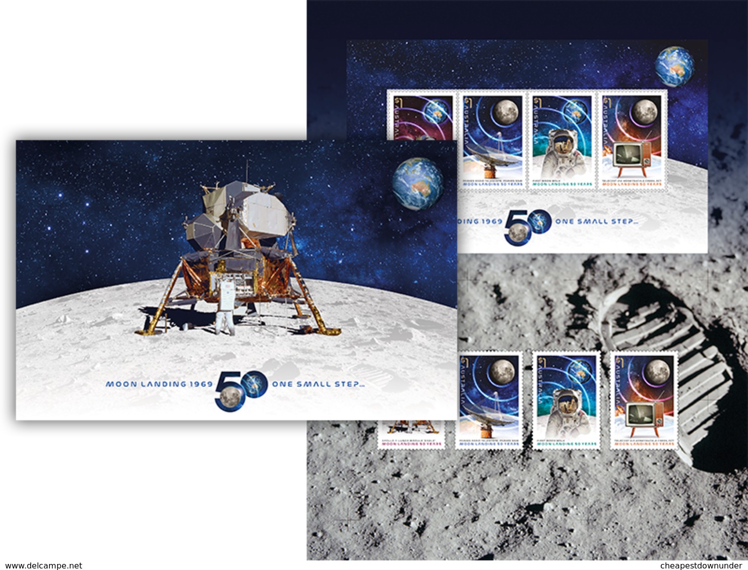 Australia 2019 Stamp Pack MNH MUH - Moon Landing 50 Years - Mint Stamps