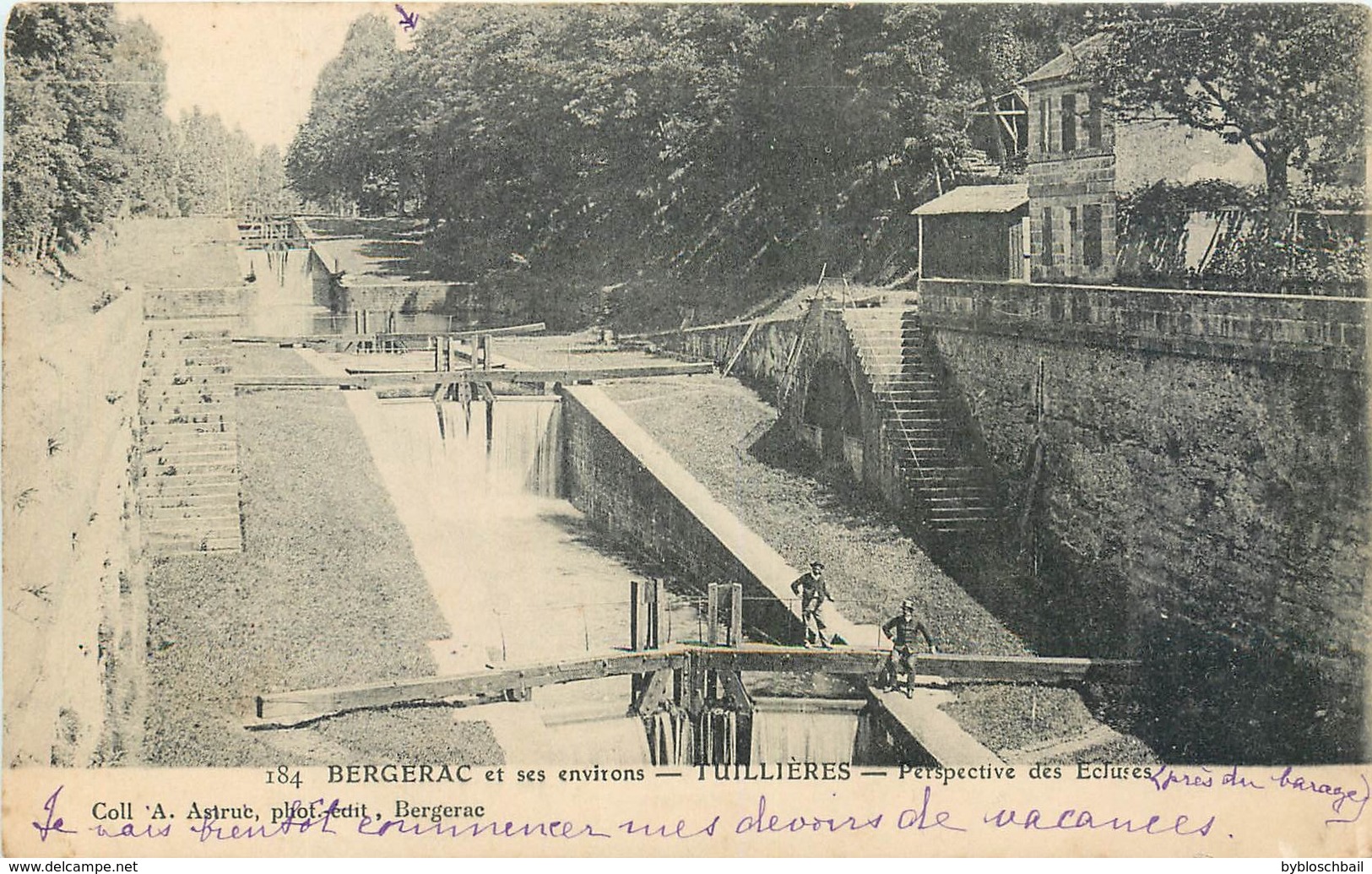 CPA 24 Dordogne Tuillières Tuilières Bergerac Et Ses Environs Perspective Des Ecluses - Other & Unclassified