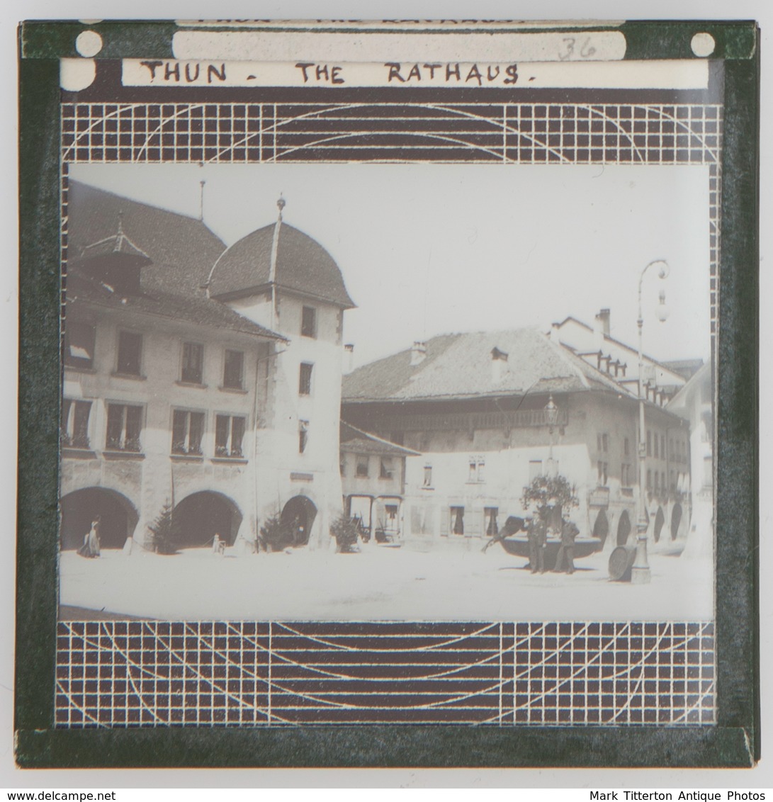 Rathaus Thun SWITZERLAND C.1900 - Magic Lantern Slide (lanterne Magique) - Diapositivas De Vidrio