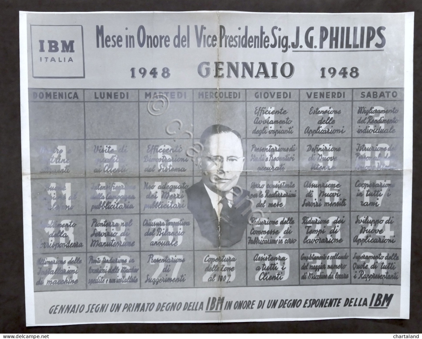 IBM Italia - Mese In Onore Del Vice Presidente J.G. Phillips - Gennaio 1948 - Non Classificati