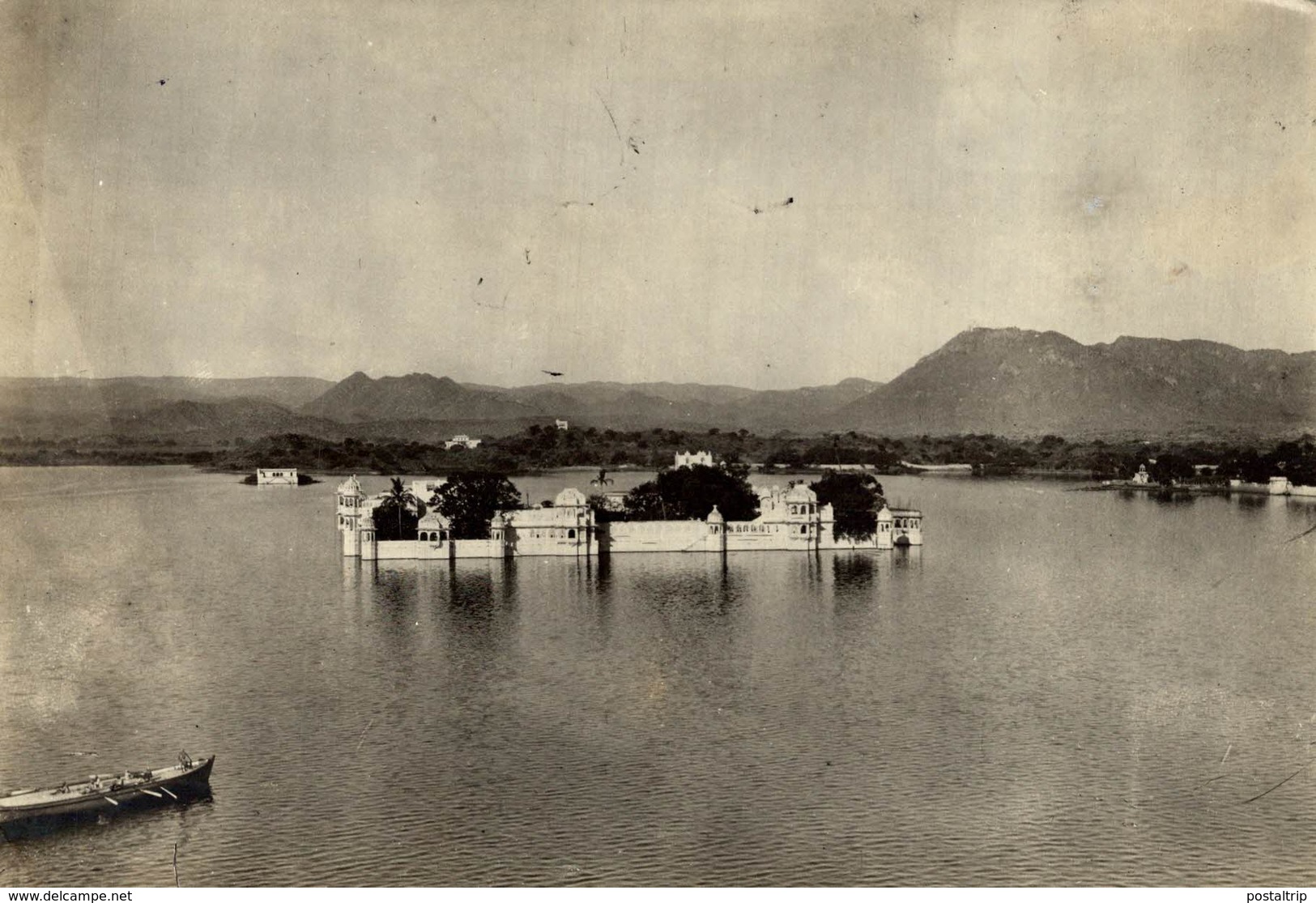 INDE INDIA PALACE RAJAH UDAIPUR NEW PALACE LAKE +- 16* 11CM Fonds Victor FORBIN (1864-1947) - Lugares