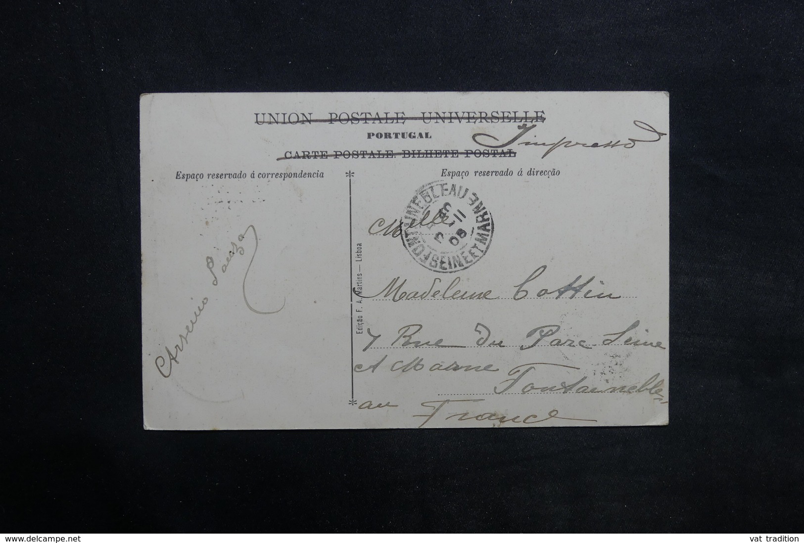 PORTUGAL - Affranchissement De Santarem Sur Carte Postale Pour La France En 1906 - L 35039 - Lettres & Documents