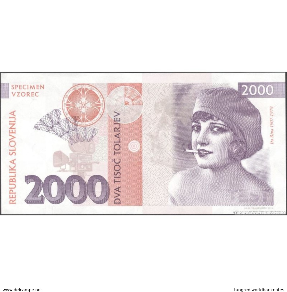 TWN - SLOVENIA (private Issue) - 2000 2.000 Tolarjev 2016 Low Serial 000XXX - Ita Rina UNC - Altri & Non Classificati