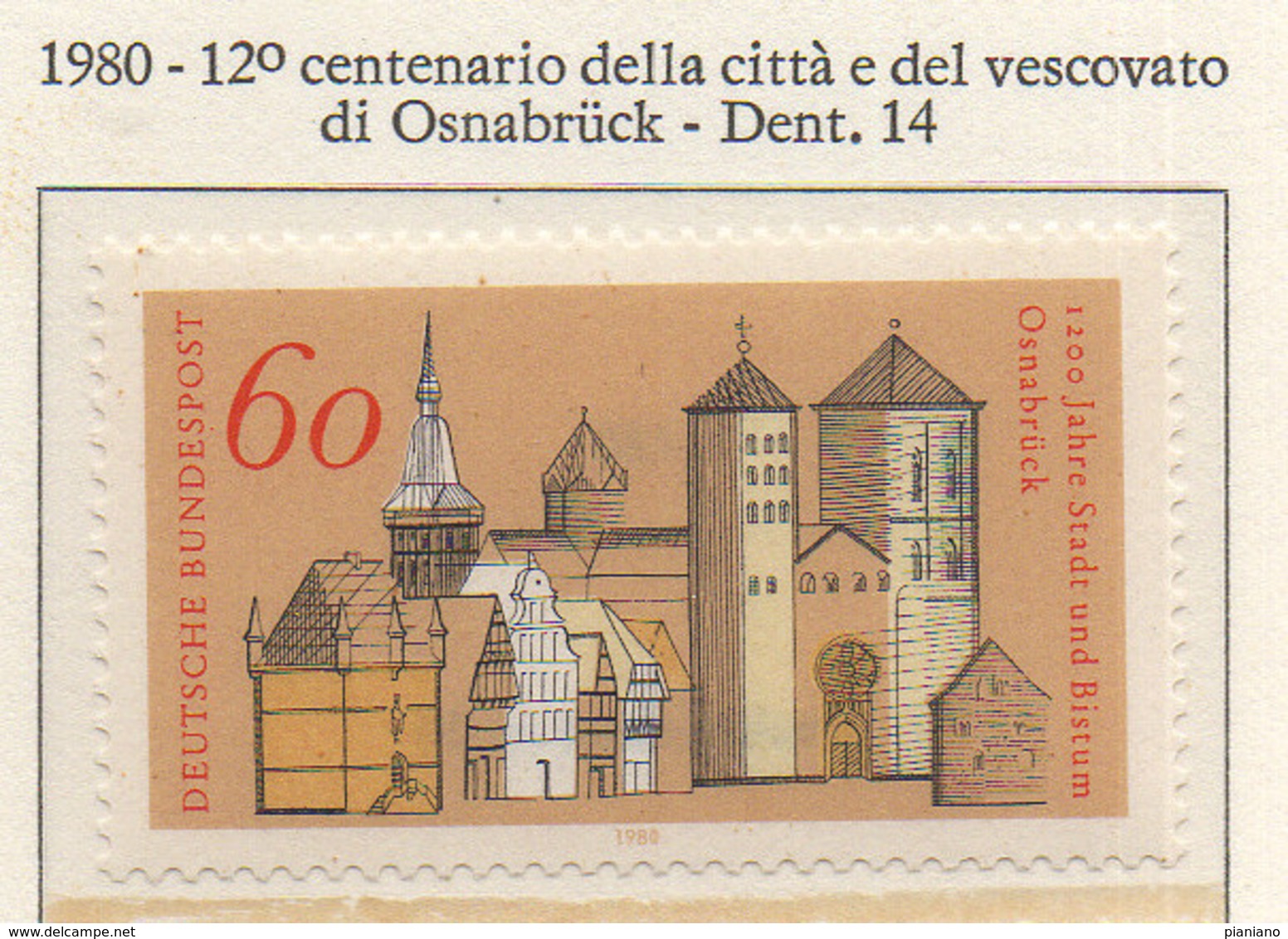 PIA - GERMANIA  - 1980 : 12° Centenario Del Vescovado E Della Città Di Osnabruck  - (Yv 883) - Christianity