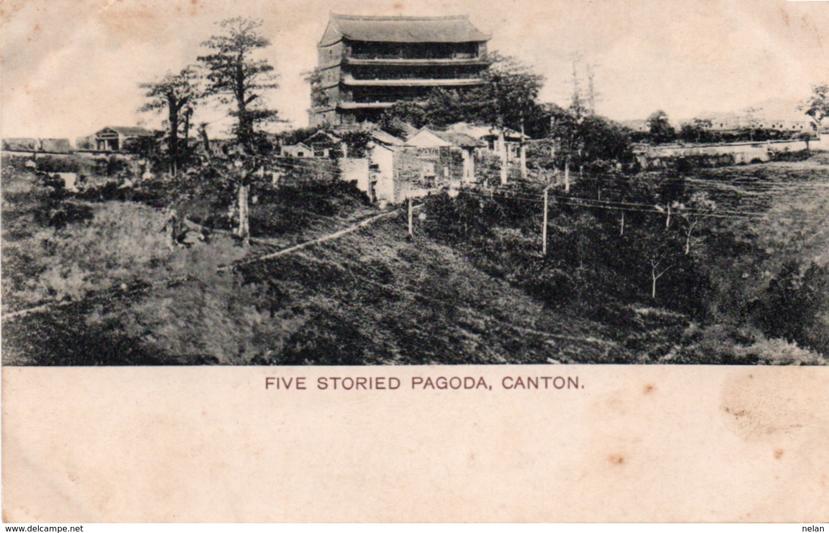 FIVE STORIED PAGODA-CANTON  VIAGGIATA-1915 - Cina