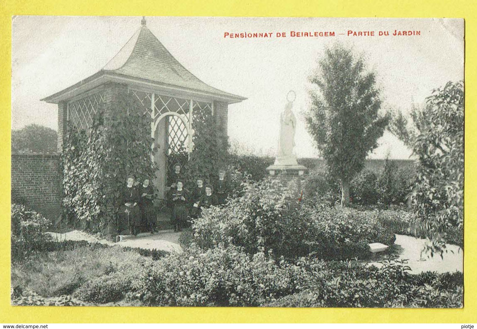 * Beirlegem - Beerlegem (Zwalm) * Pensionnat De Beirlegem, école, School, Partie Du Jardin, Tuin, Garden, Enfants, Rare - Zwalm