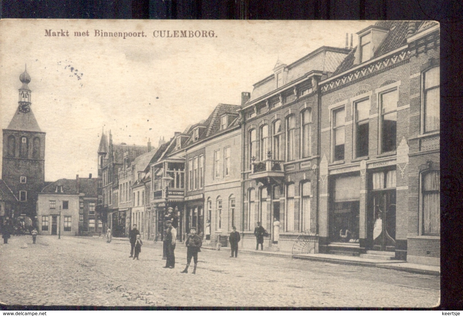 Culemborg - Markt Binnenpoort - 1913 - Culemborg