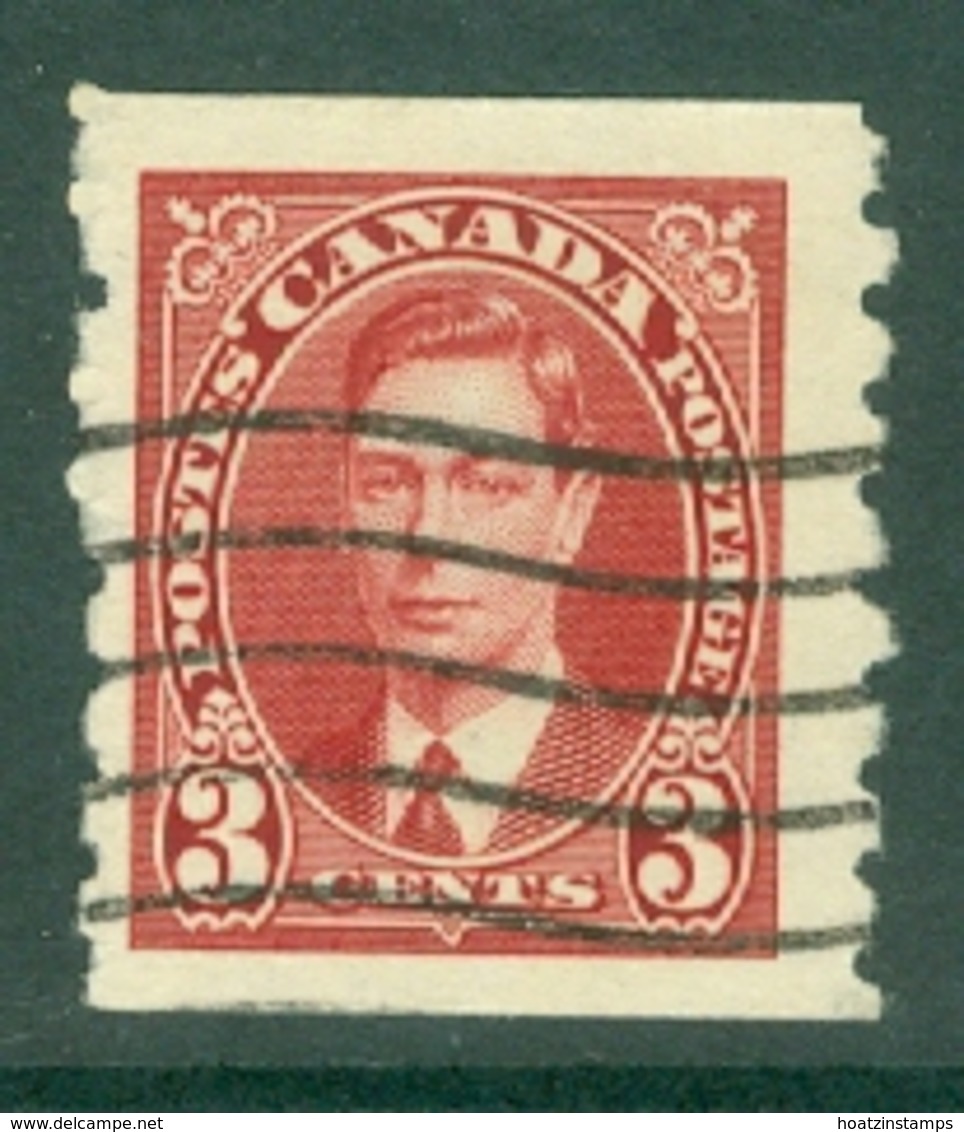 Canada: 1937/38   KGVI   SG370    3c   [Coil - Perf: Imperf X 8]   Used - Used Stamps