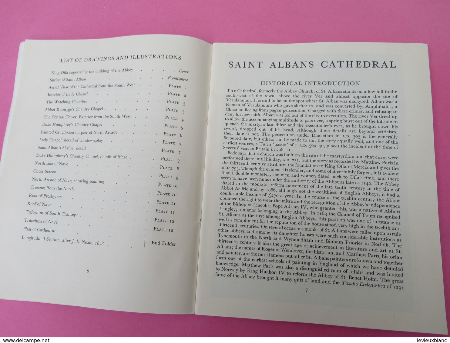 Guide/ANGLETERRE/ A Guide To SAINT ALBANS CATHEDRAL/London Her Majesty's Stationery Office/1956     PGC339 - Tourism Brochures