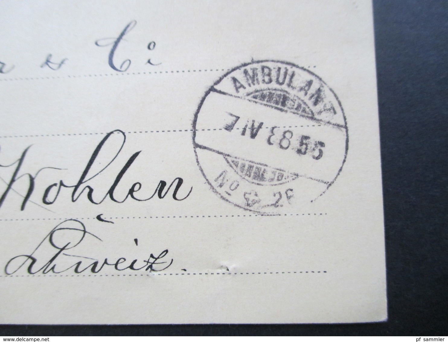 Österreich 1888 GA Weltpost Verein P 51 Stempel K1 Wien Mariahilf - In Die Schweiz. Bahnpost / Ambulant Stempel Aarau - Briefe U. Dokumente