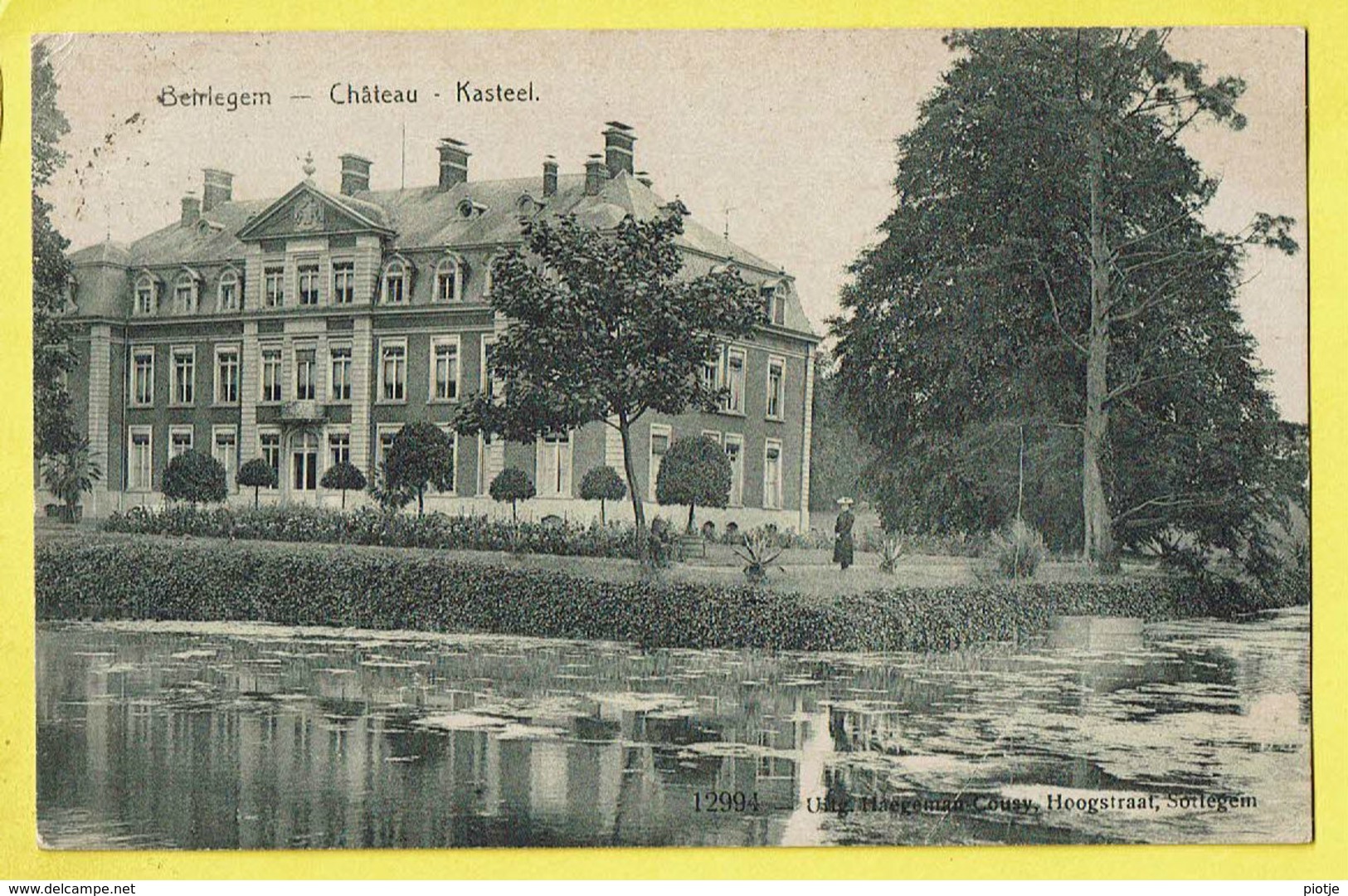 * Beirlegem - Beerlegem (Zwalm) * (Uitg Haegeman Cousy Hoogstraat Zottegem, Nr 12994) Le Chateau, Castle, Kasteel, étang - Zwalm