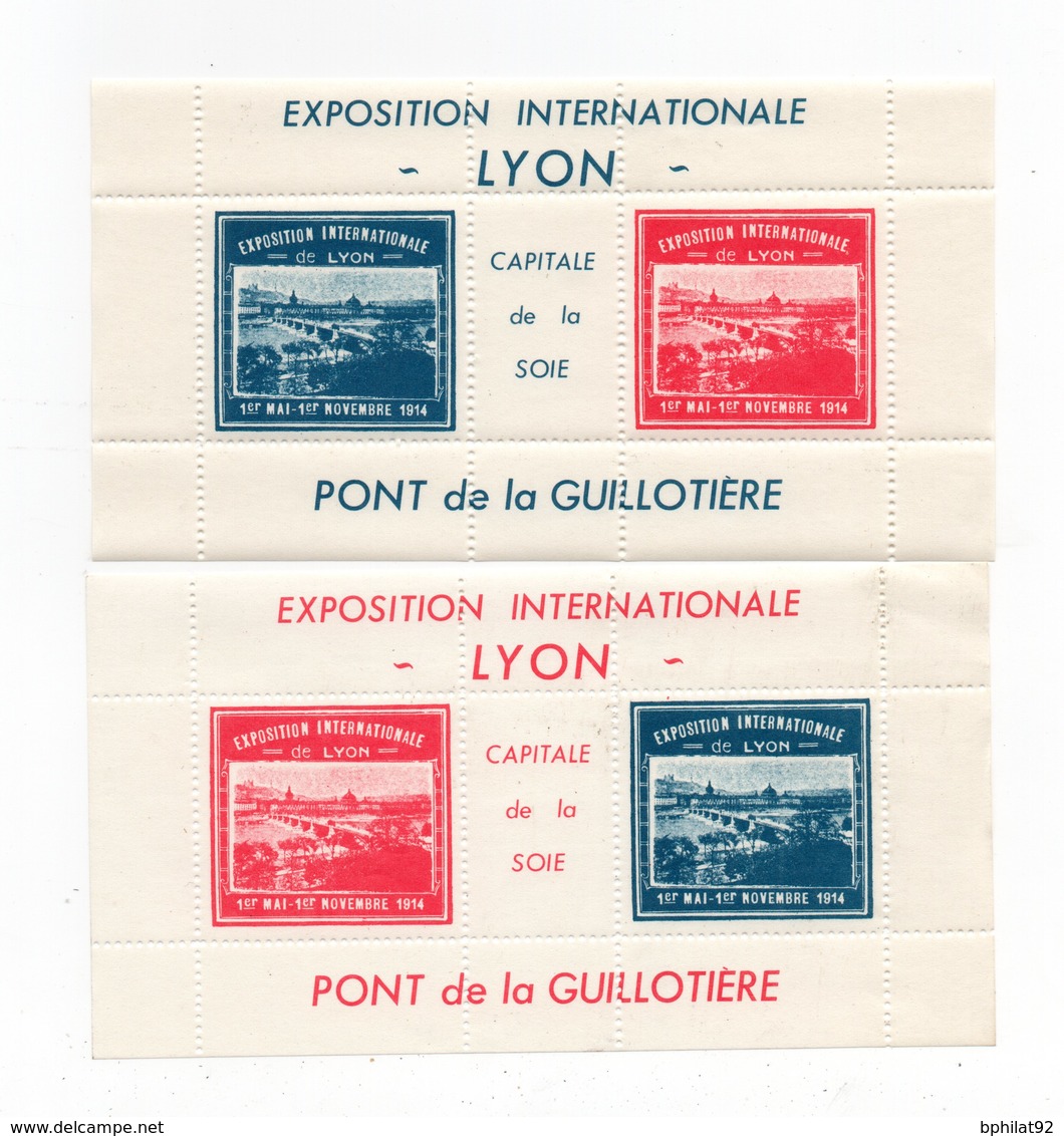 !!! 2 BLOCS DE VIGNETTES EXPOSITION DE LYON NEUFS ** - Philatelic Fairs