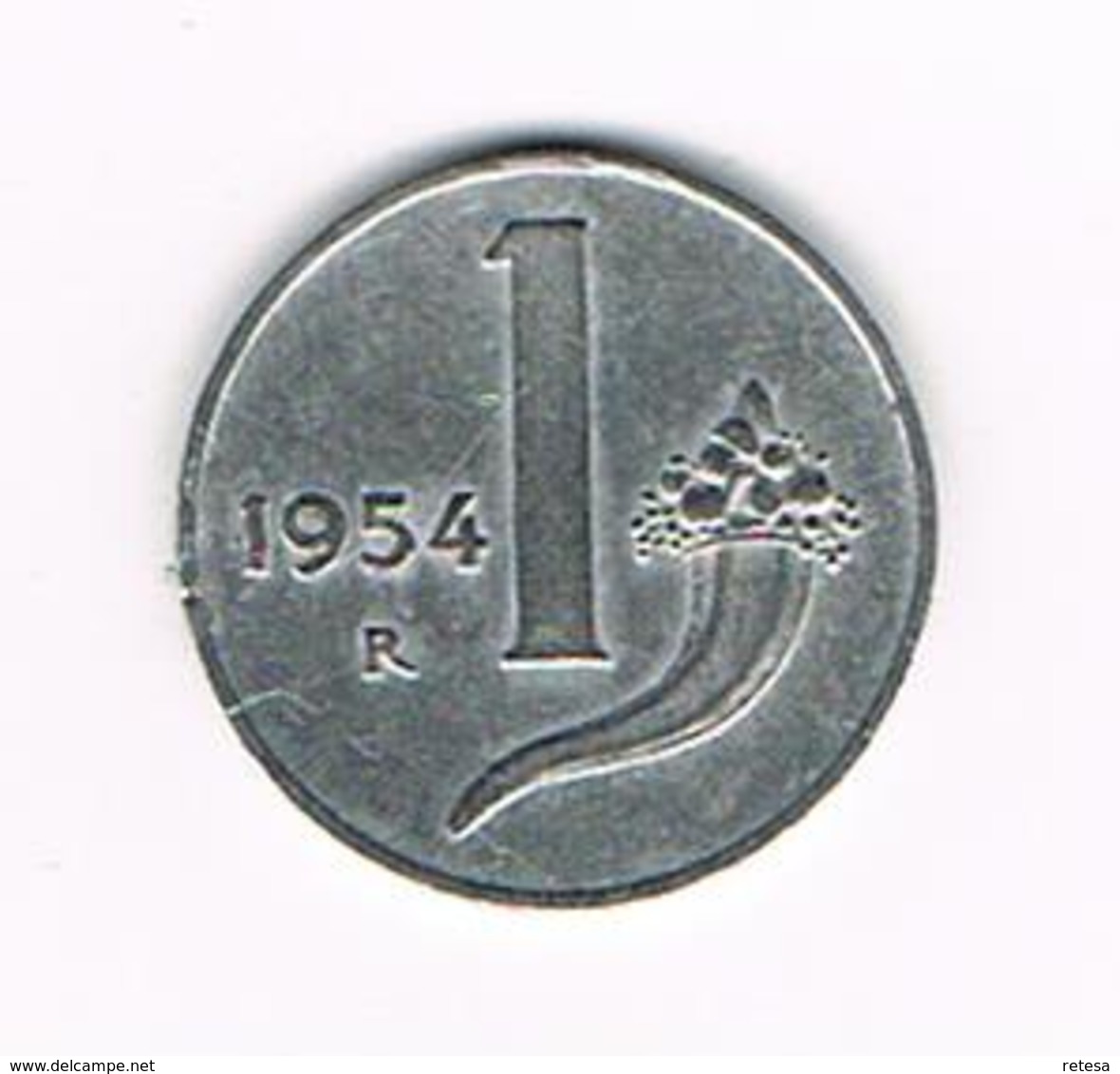 //  ITALIE  1 LIRE  1954 - 1 Lira