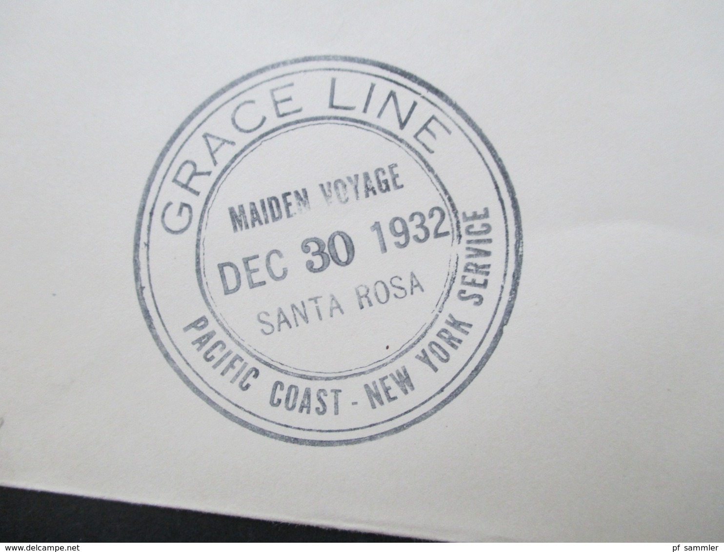 Mexiko 1932 Grace Line Maiden Voyage Dec 30 1932 Santa Rosa Pacific Coast New York Service - Mexique