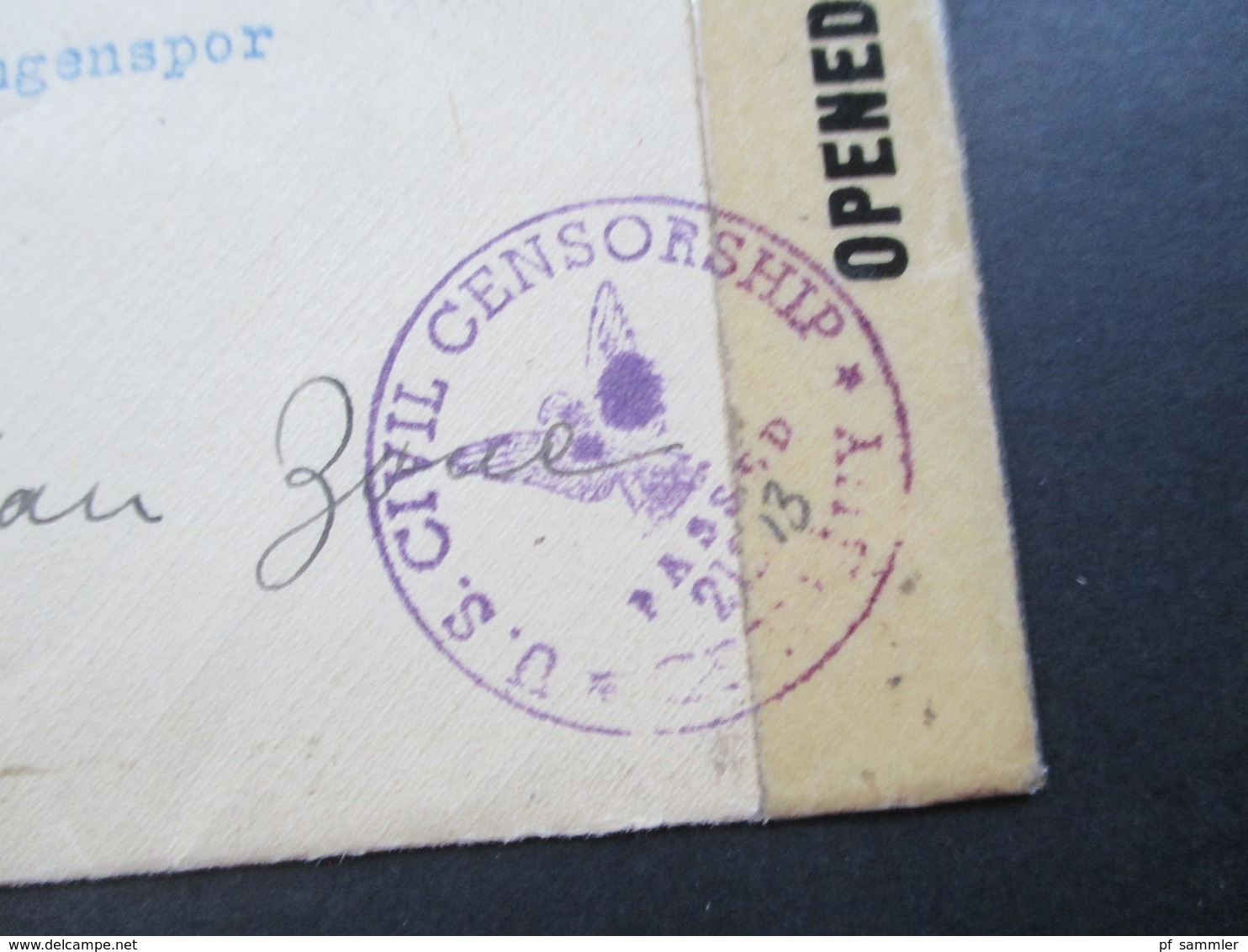 Brasilien 1946 Brief Nach Wiesbaden 2x US Civil Censorship Passed 20521 Und 21513 Russian Zone - Storia Postale