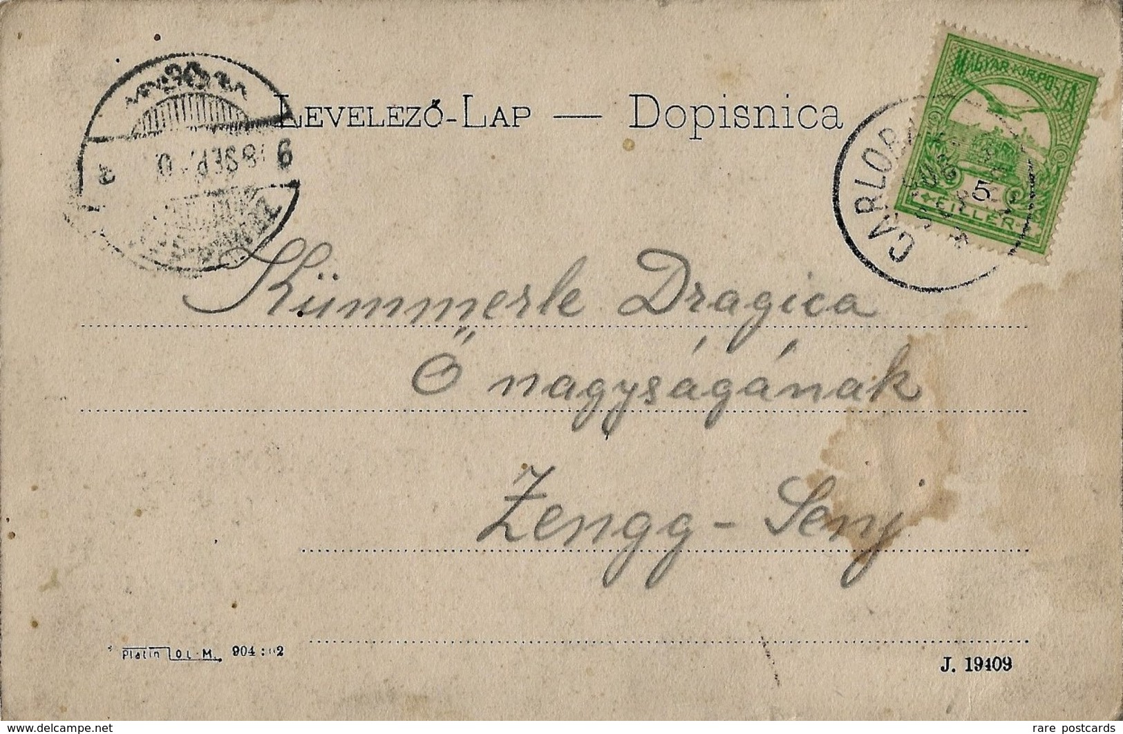 Karlobag 1908. Circulated - Croatia - Croatia