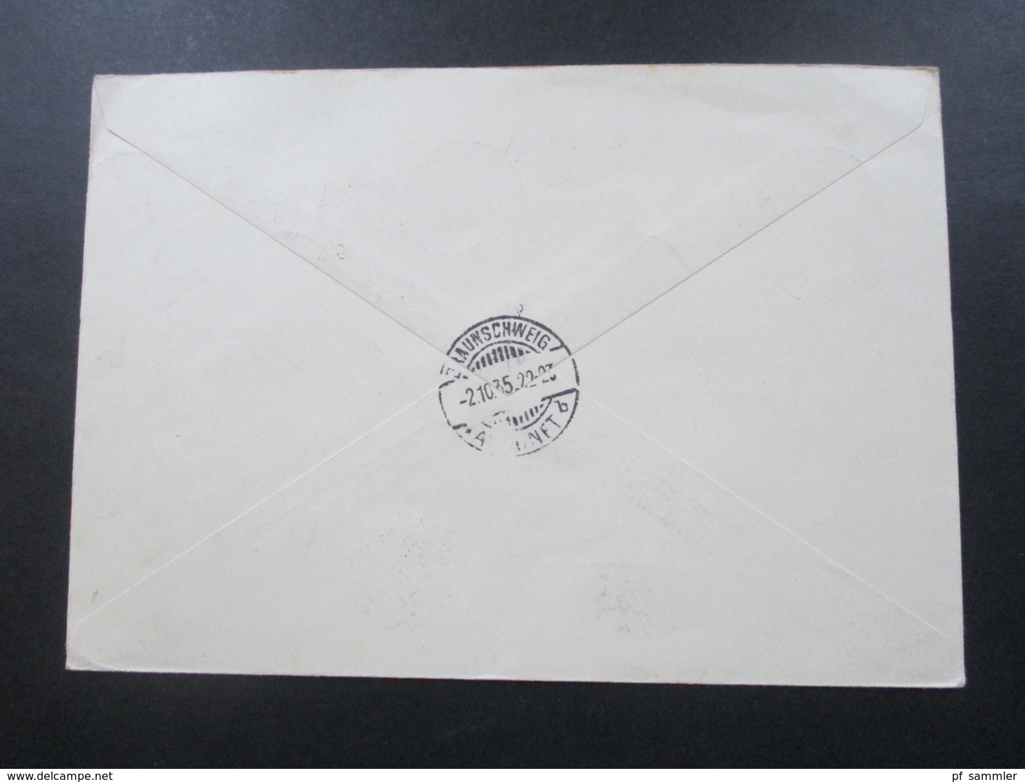 Ungarn 1935 Nr. 522 - 527 Satzbrief Einschreiben Budapest 62 Luftpostbrief An Richard Borek In Braunschweig Mit Ak Stemp - Briefe U. Dokumente