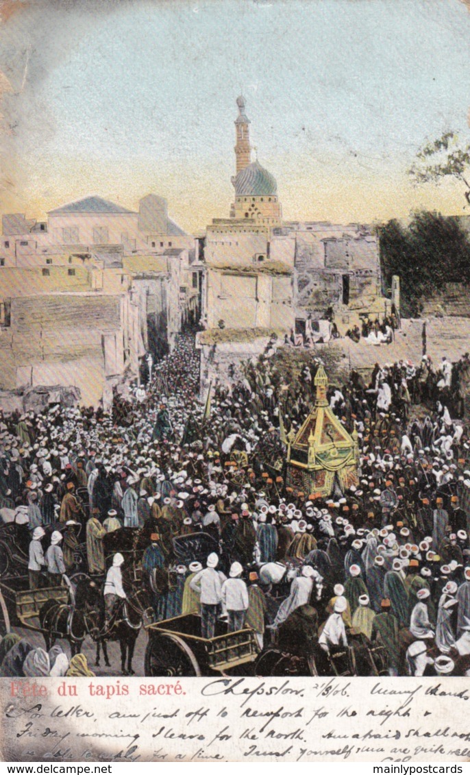 AO07 Egypt - Fete Du Tapis Sacre - 1906 Postcard - Persons