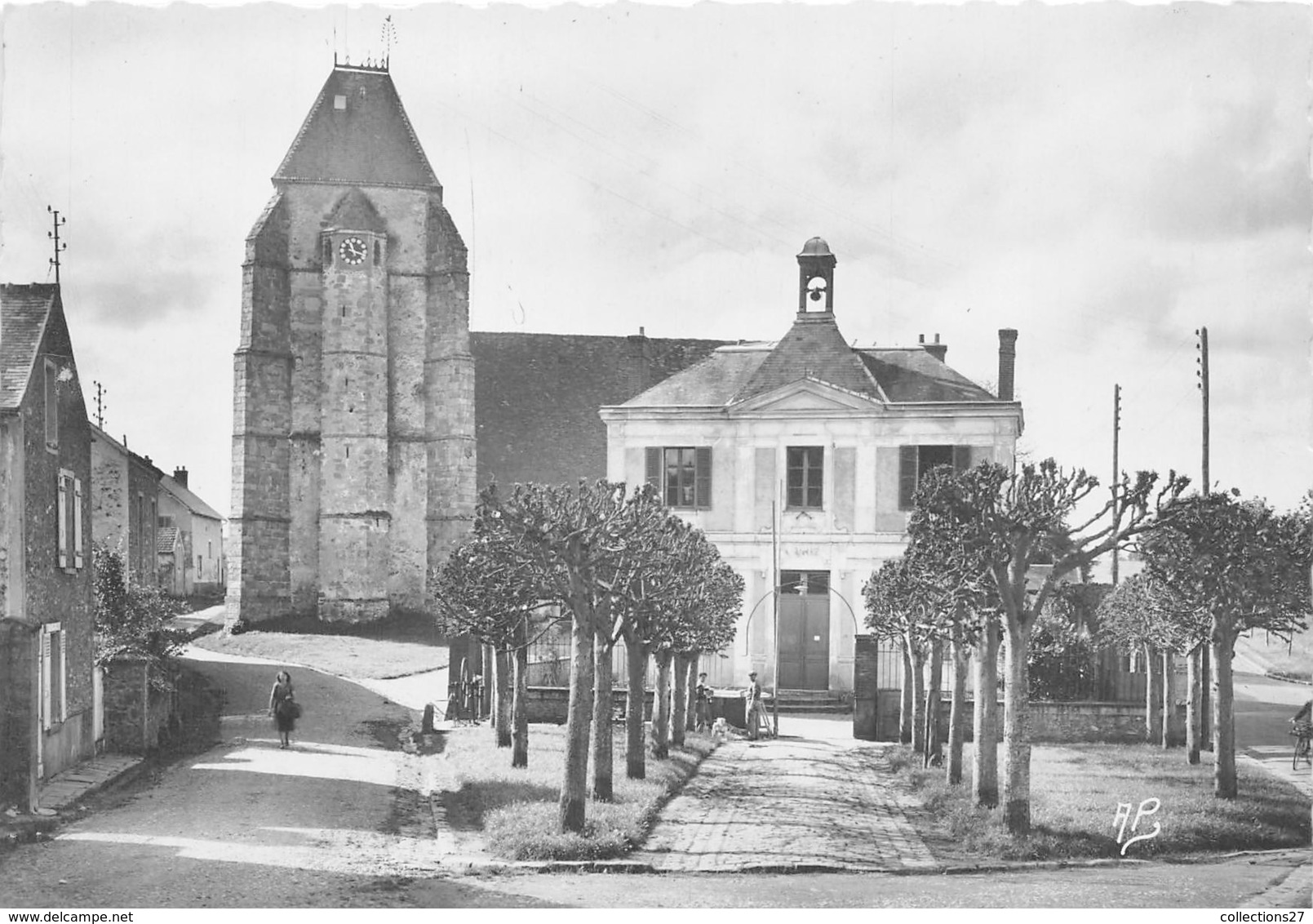 78-CERNAY- L'EGLISE ET LA MAIRIE - Cernay-la-Ville