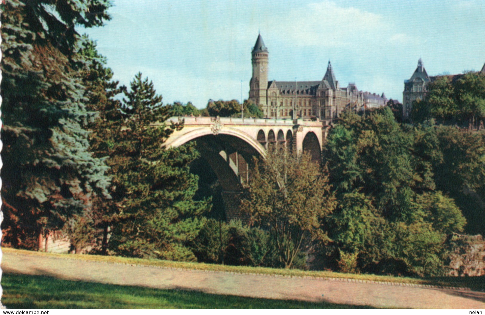 LUXEMBOURG-PONT ADOLPHE ET CAISSE D EPARGNE- VIAGGIATA 1953 - Luxembourg - Ville