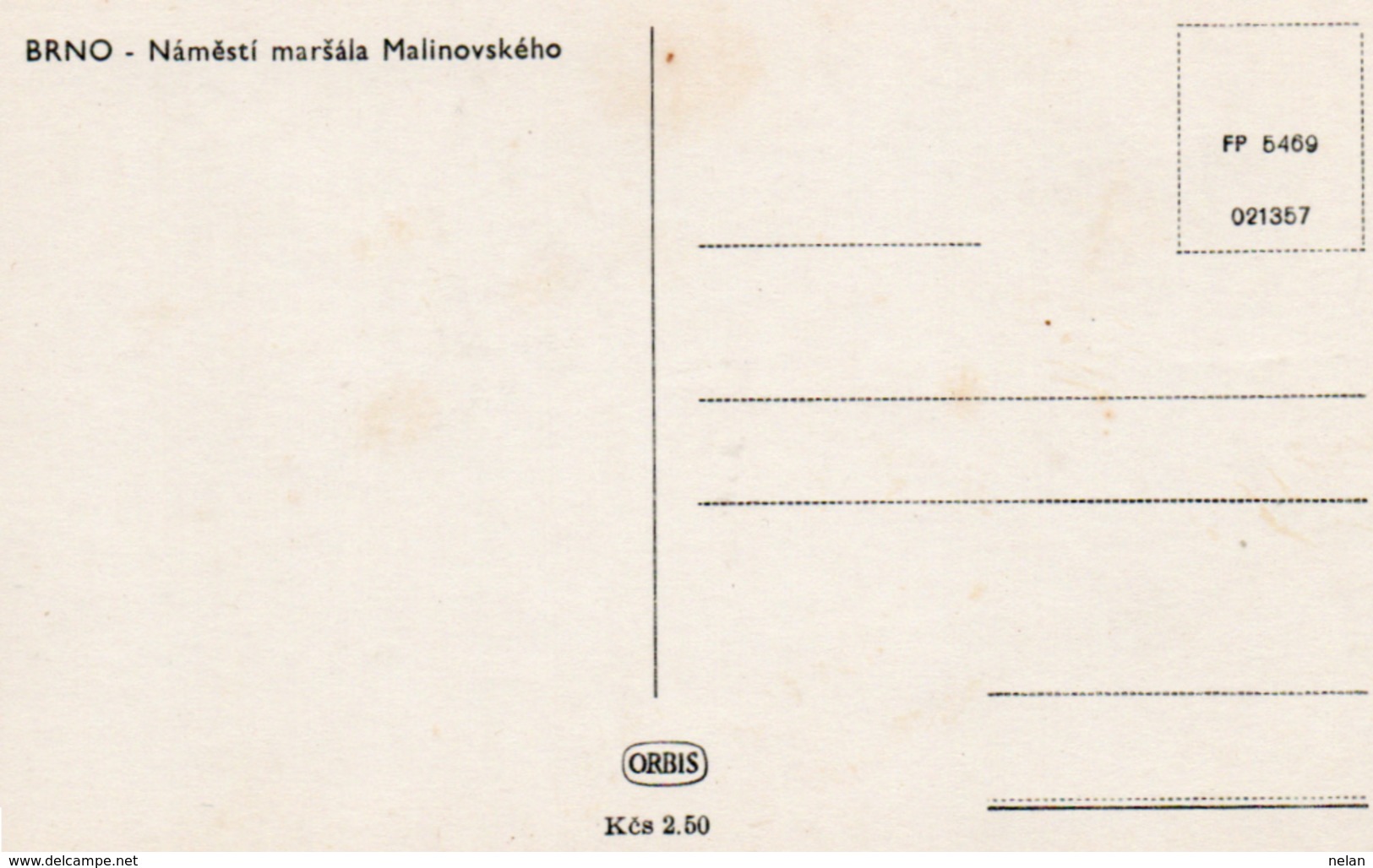 BRNO-NAMESTI MARSAILA MALINOVSKEHO-NON  VIAGGIATA - Repubblica Ceca