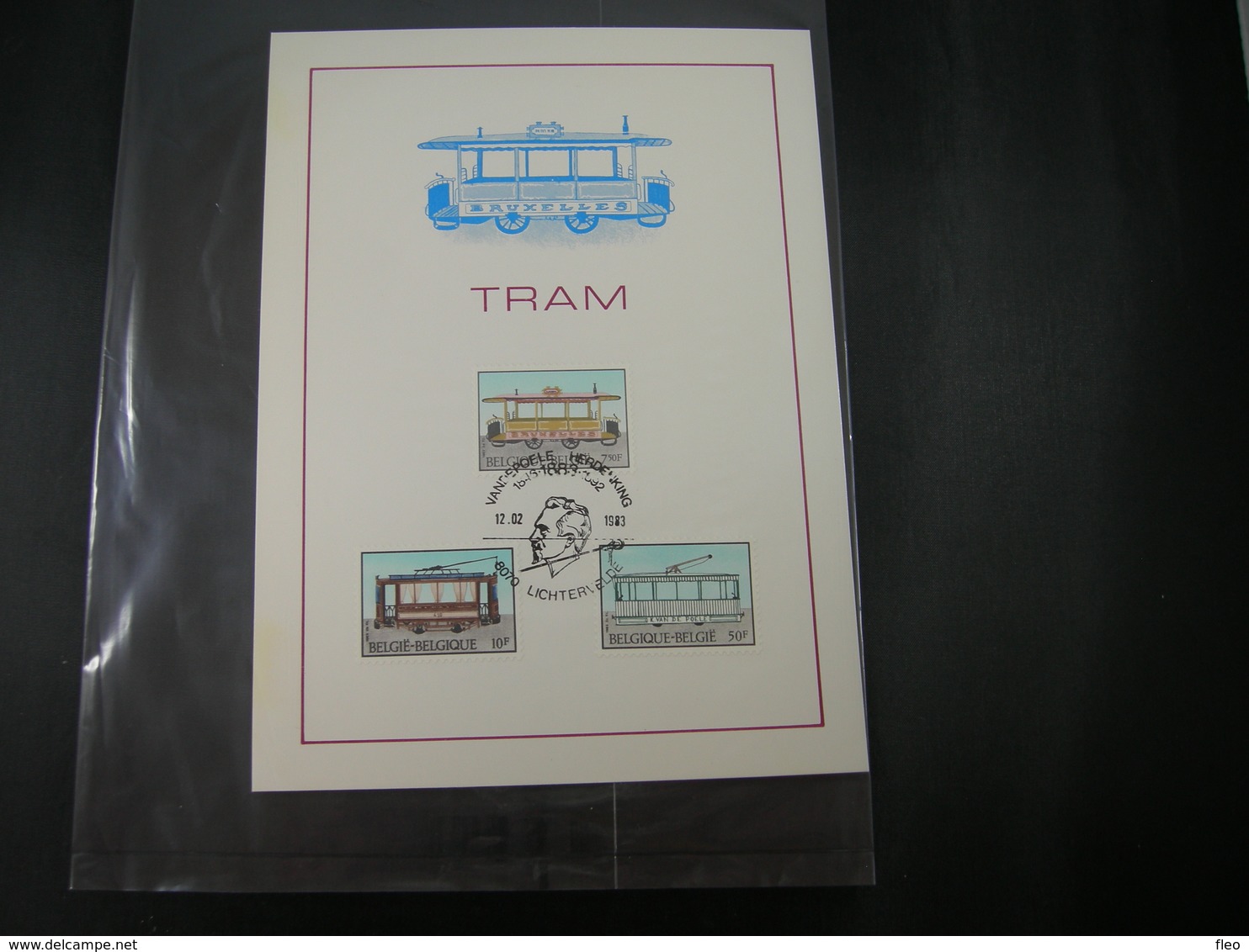 BELG.1983 2079 2080 & 2081  FDC Filatelic Card  ( Lichtervelde) :" TRAM " - 1981-1990