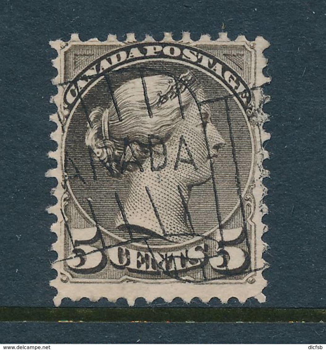 CANADA, 1889 WELL-CENTERED And FINE  5c Deep Brownish Grey (2nd Ottawa Print) - Gebruikt