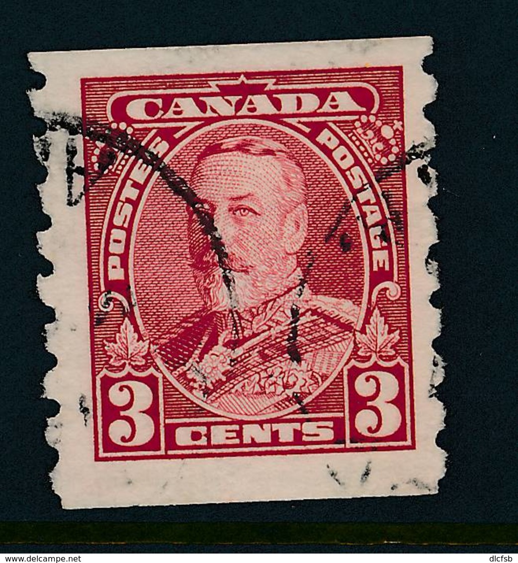 CANADA, 1935 WELL-CENTERED And FINE  3c Coil Stamp P Imperf X8 - Gebruikt