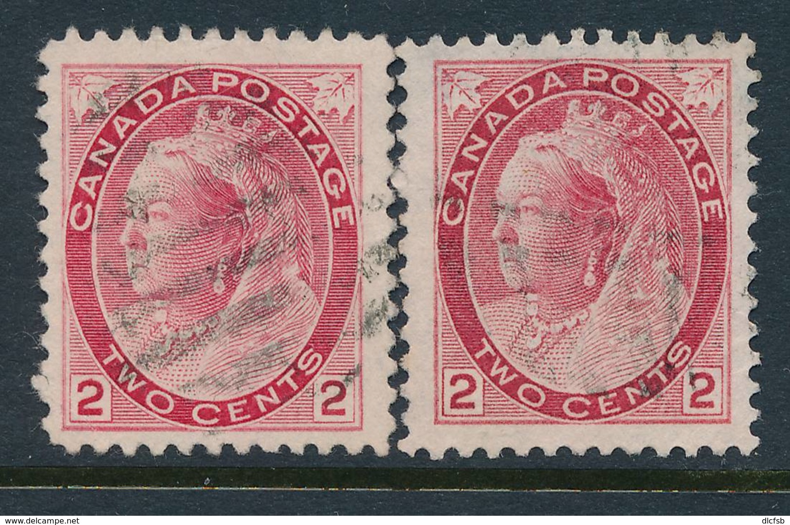CANADA, 1898 WELL-CENTERED And FINE  2c Die Ia And Die Ib - Gebruikt