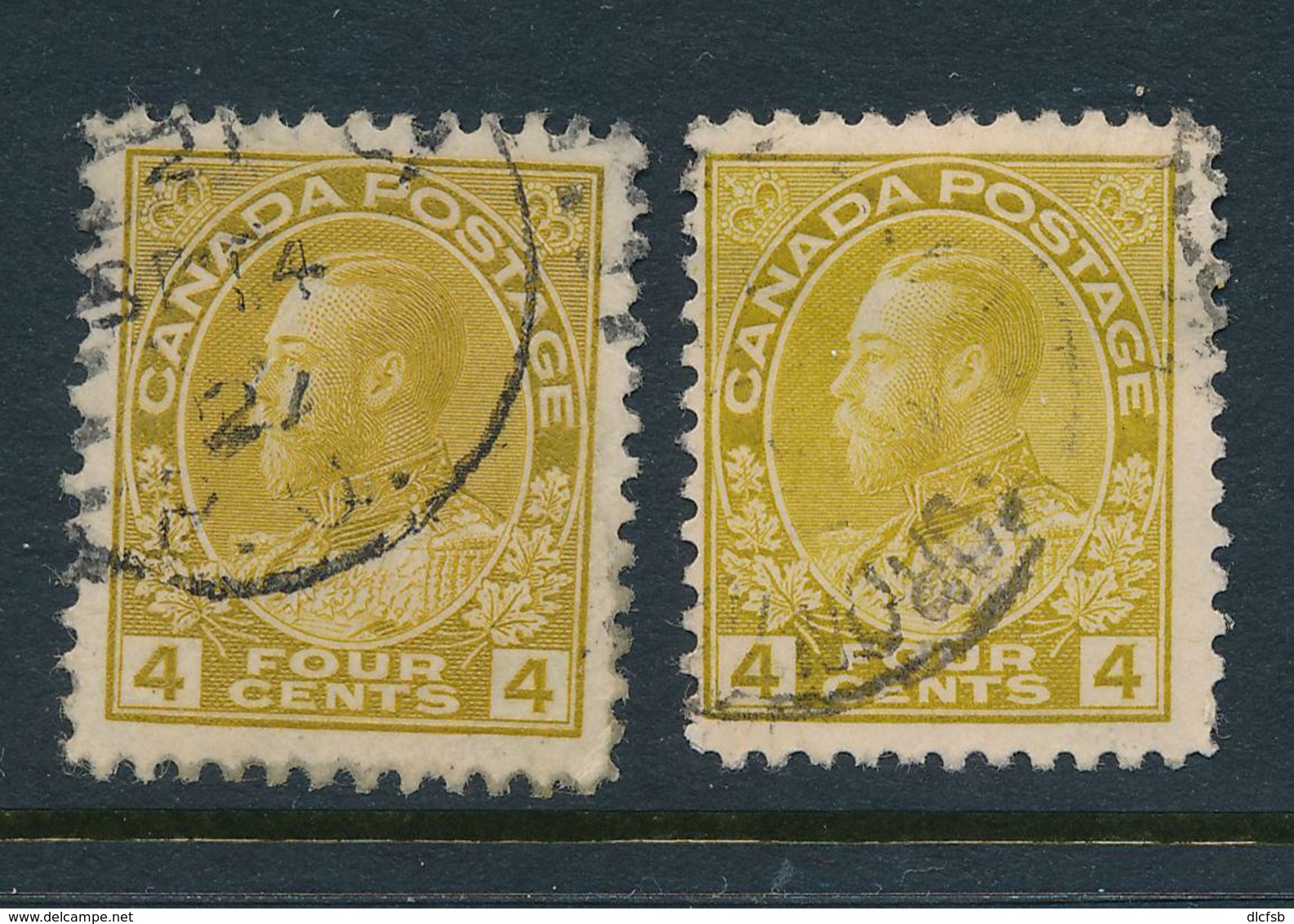 CANADA, 1922 4c Olive-yellow, Yellow-ochre , Fine, SG249,249a, Cat £7 - Gebruikt