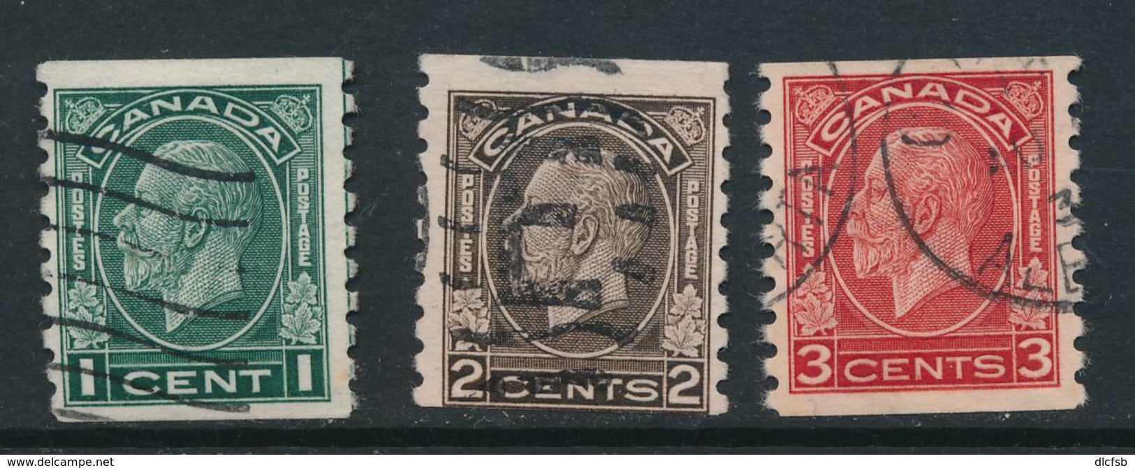 CANADA, 1932 Coil Stamp Set P Imperf X 8 , Fine, Cat £15 - Gebruikt