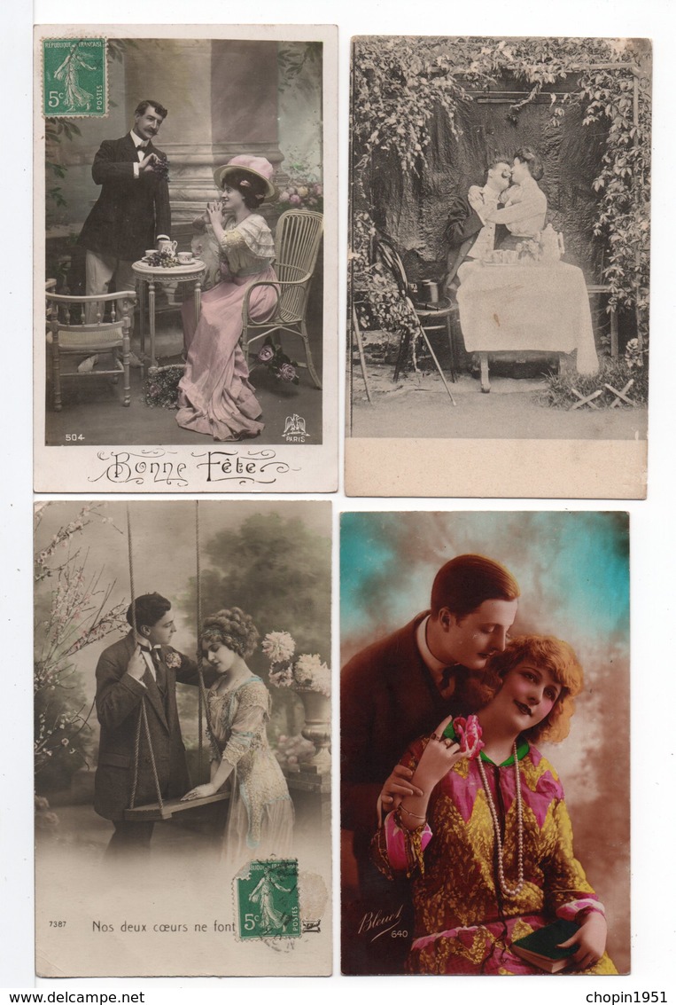 CPA - COUPLES - 12 Cartes Différentes - Couples