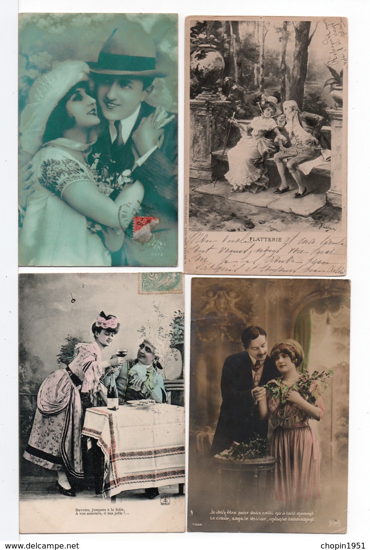 CPA - COUPLES - 12 Cartes Différentes - Couples