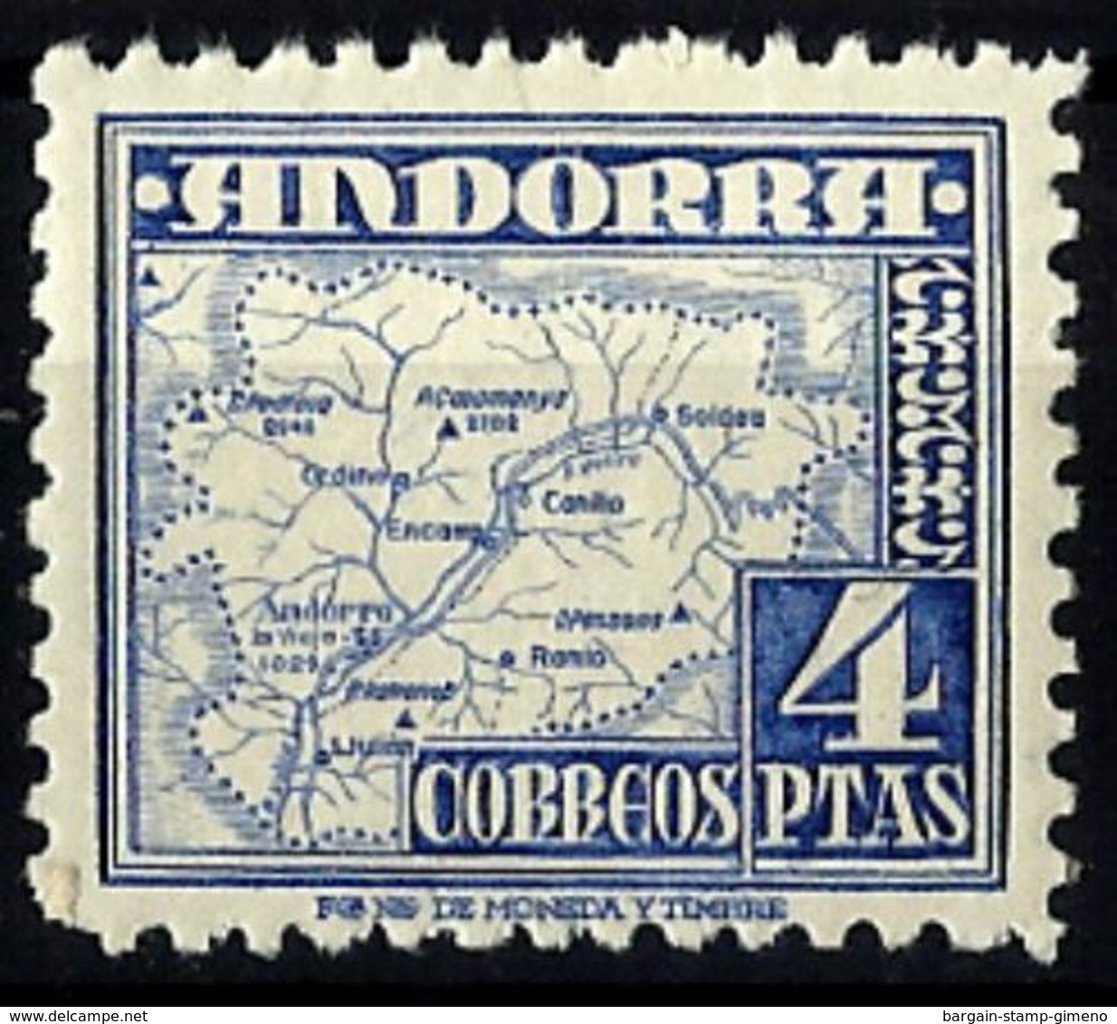 Andorra Española Nº 56 Con Charnela - Unused Stamps