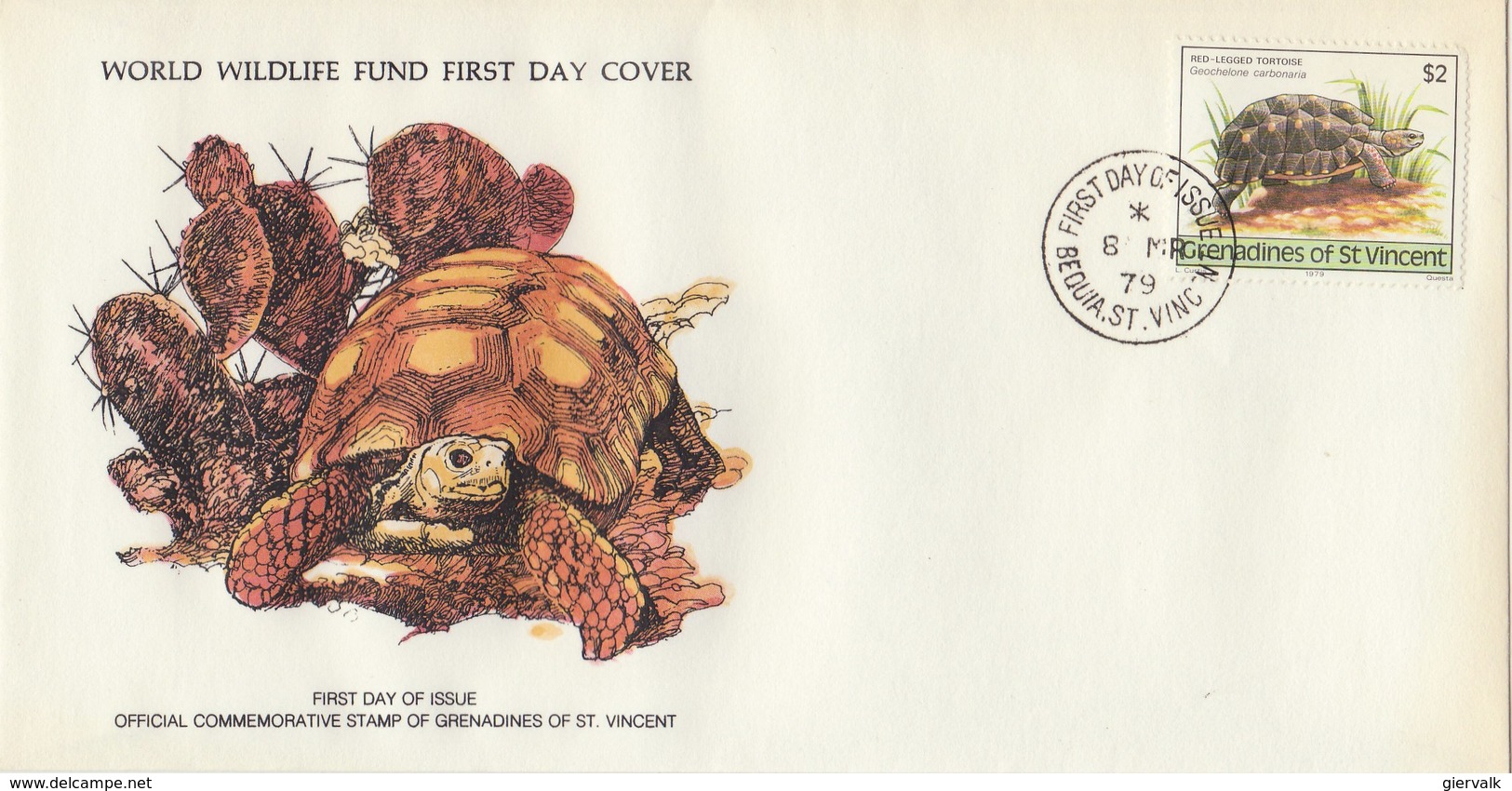 GRENADINES Of ST. VINCENT 1979 FDC With Tortoise. - FDC